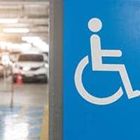 Americans with disabilities Parking lots & pedestrian rights of way