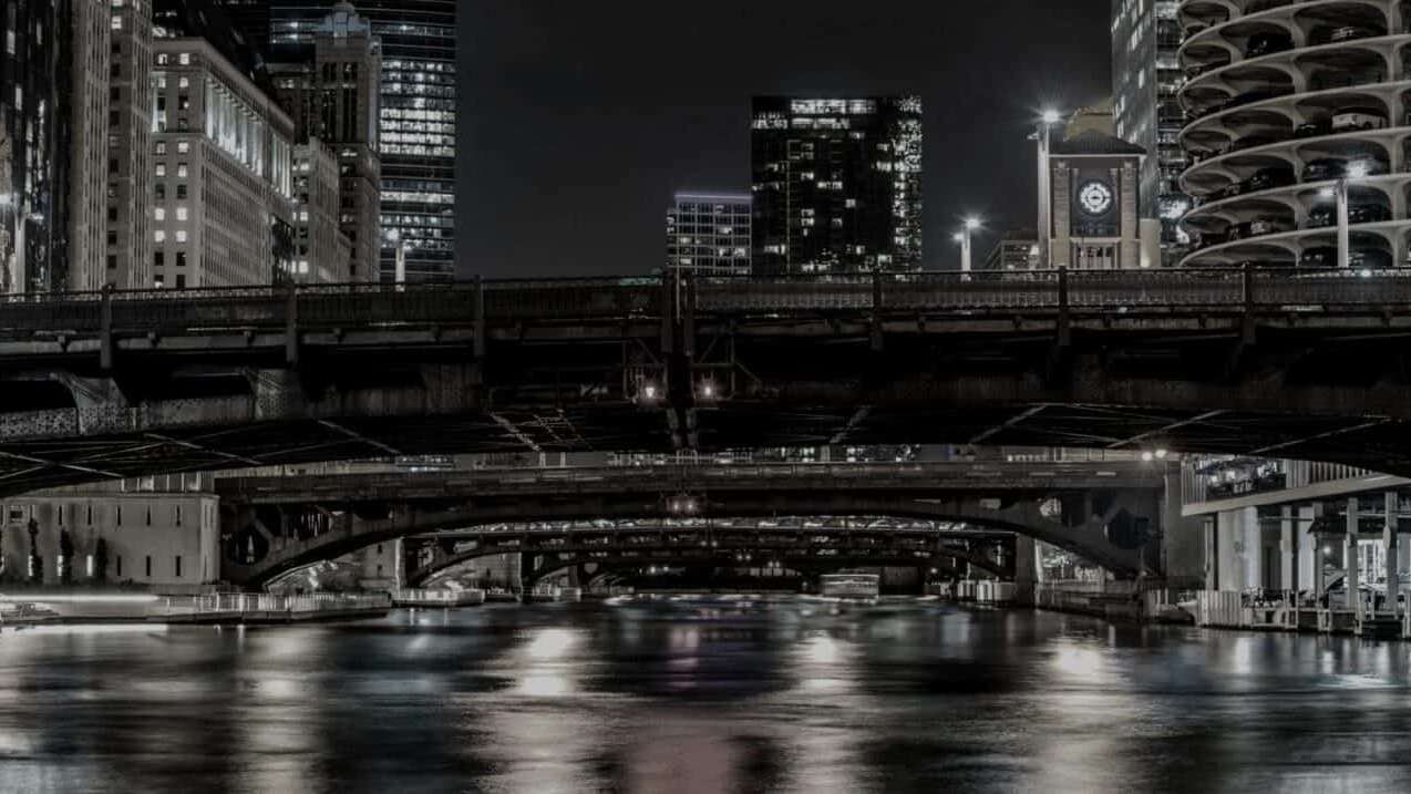 Chicago River with Bridge