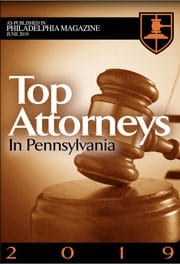 Top Attorneys in Pennsylvania 2019 Badge - As Published in Philadelphia Magazine