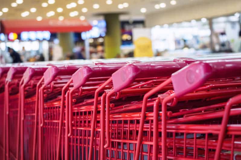 Supermarket Trolley Shopping Consumer Retail Business concept