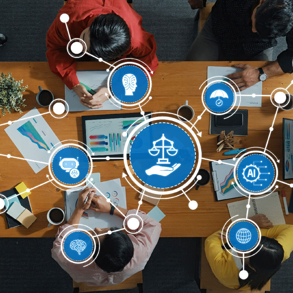 people working at desk