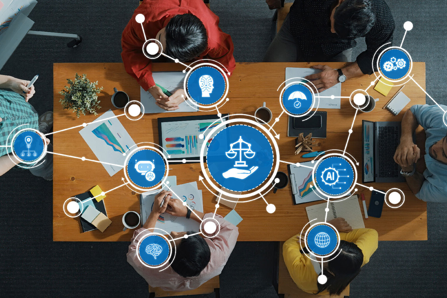 people working at desk